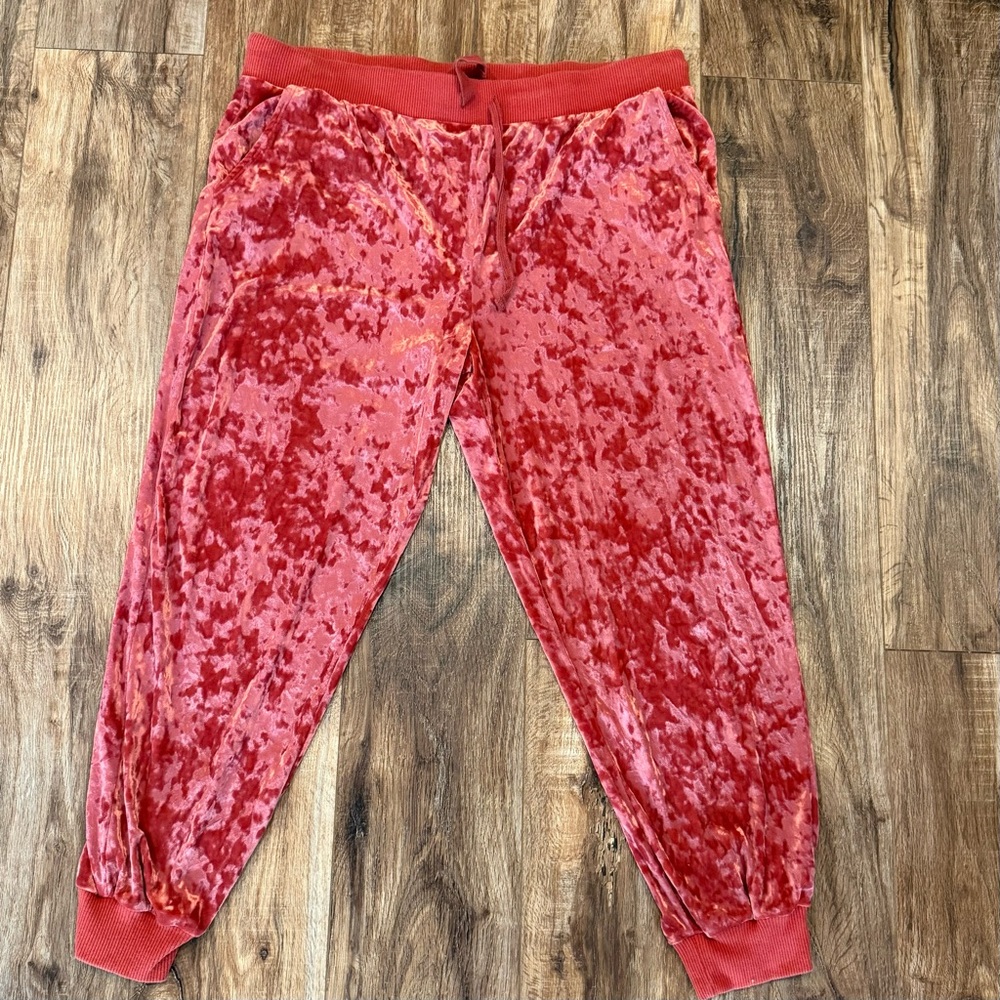 Aerie crushed velvet joggers